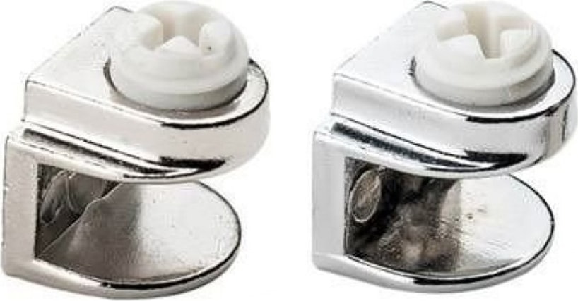 A 1806-1 Metal Cam Raf Tutucu Düz Nikel