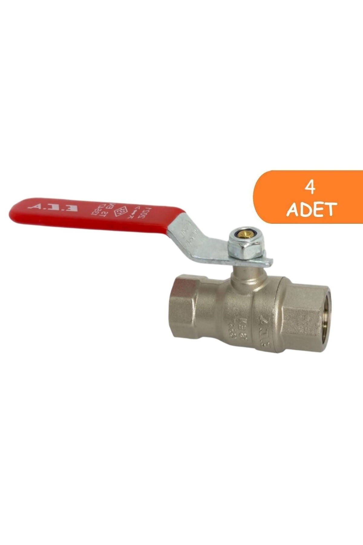 4 Adet ECA 1/2 Endüstriyel Tip Küresel  Valfi İç Vida x İç Vida PN25 602122187