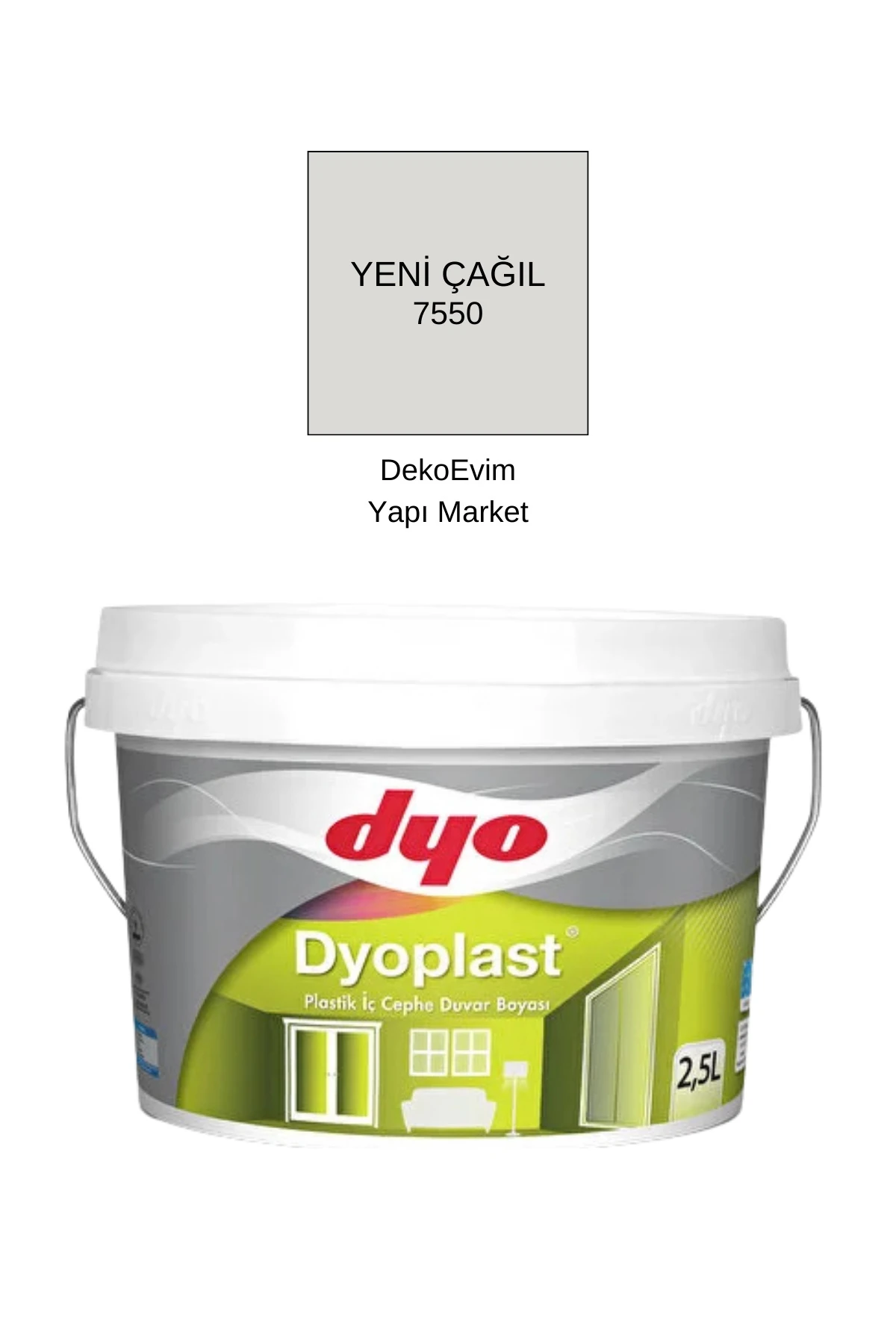 Dyo plast Plastik İç Cephe Duvar B. Yeni Çağıl 2,5 Lt.