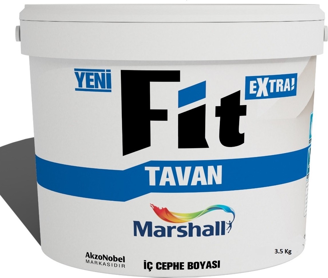 Fit Silikonlu İç Cephe Boyası 3.5 Kg ve  Fit Extra Tavan Boyası 3.5 Kg ve İzmir Fırça Boyama Seti