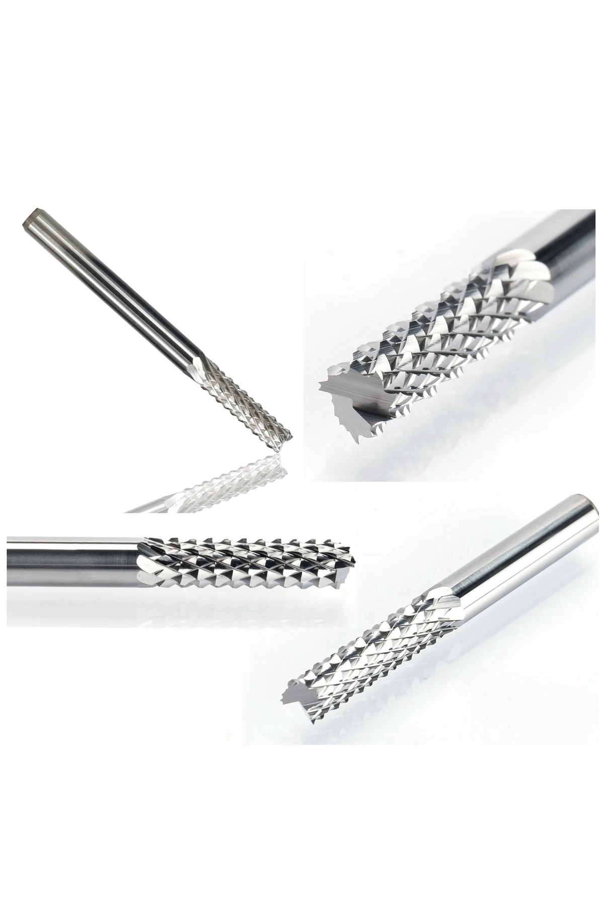 Karbür Tungsten Uç 1mm Alüminyum Demir Işleme Freze Cnc Kesici Ucu