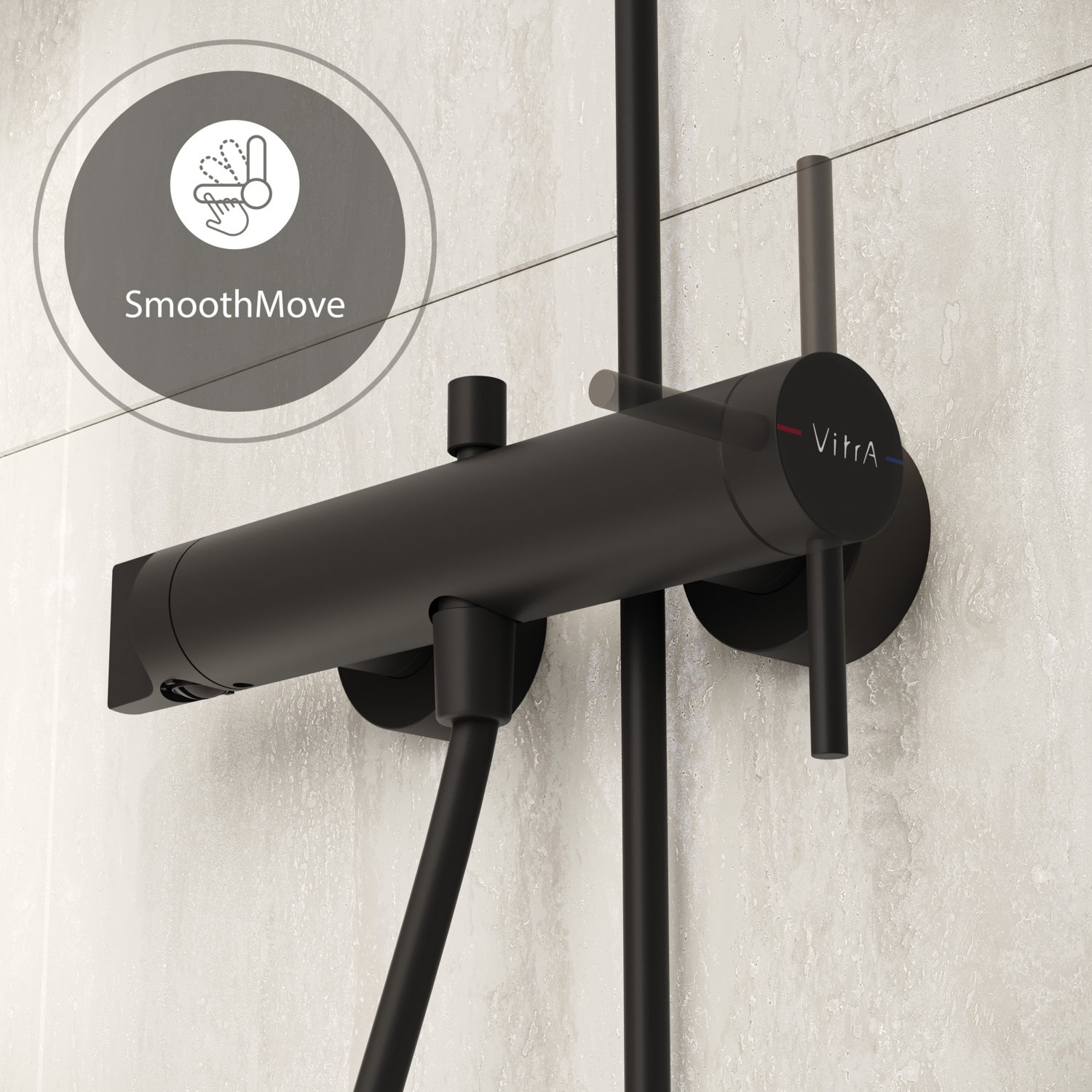 Vitra Origin A4261936WTC Banyo Bataryası, Mat Siyah