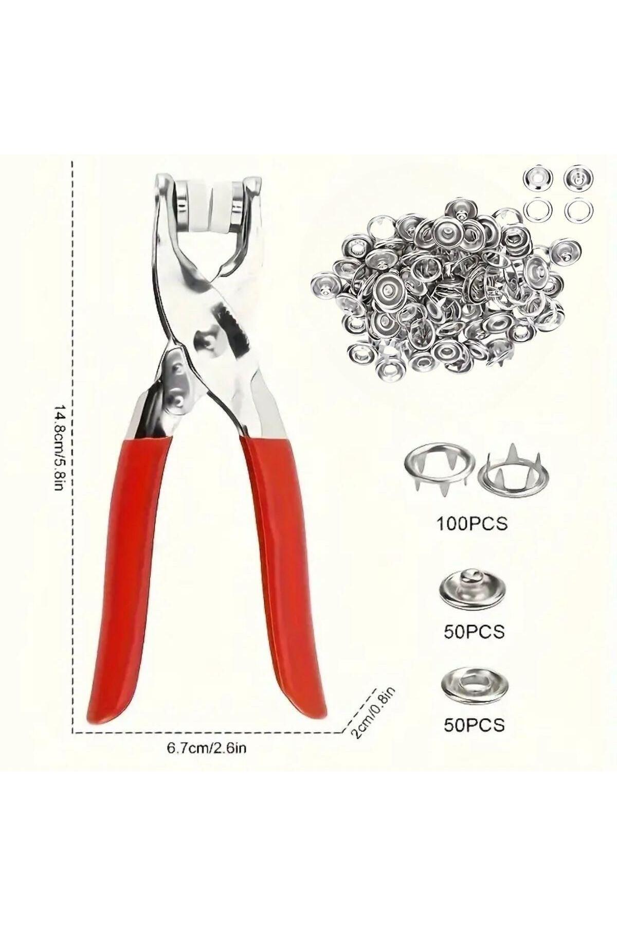 Periboia Metal 200 pcs Çıtçıt ve Pense Seti Makinesi Bebek Elbise Çıtçıt Montaj Seti