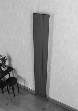 Drama Dikey Alüminyum Radyatör 280X1800 Pütürlü Beyaz (Ral 9016)