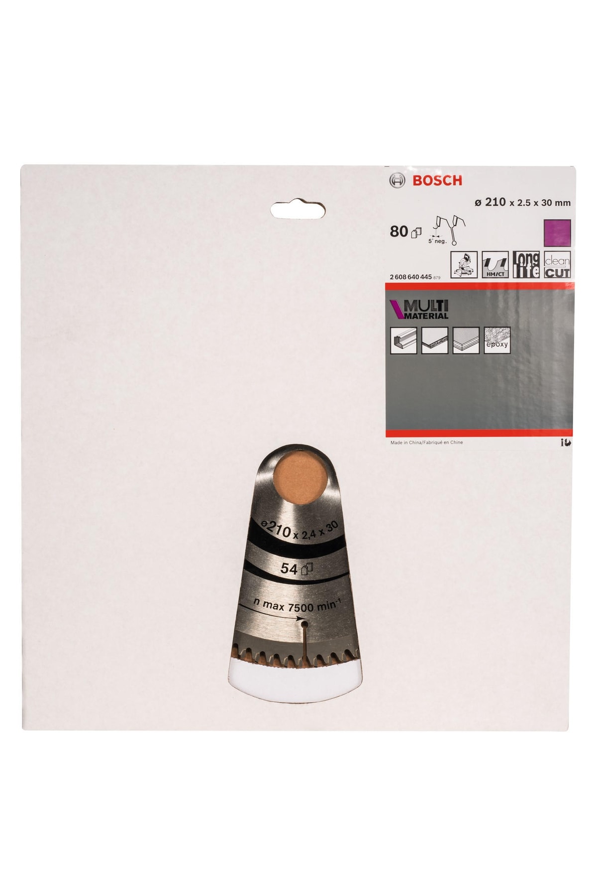 Multimaterial 210*30 Mm 80 Diş Daire Testere Bıçağı