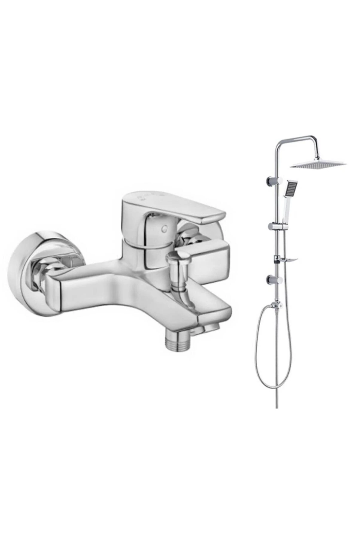 Niobe Banyo Bataryası 482+tema Quadro Tepe Duş Takım 2'li Set