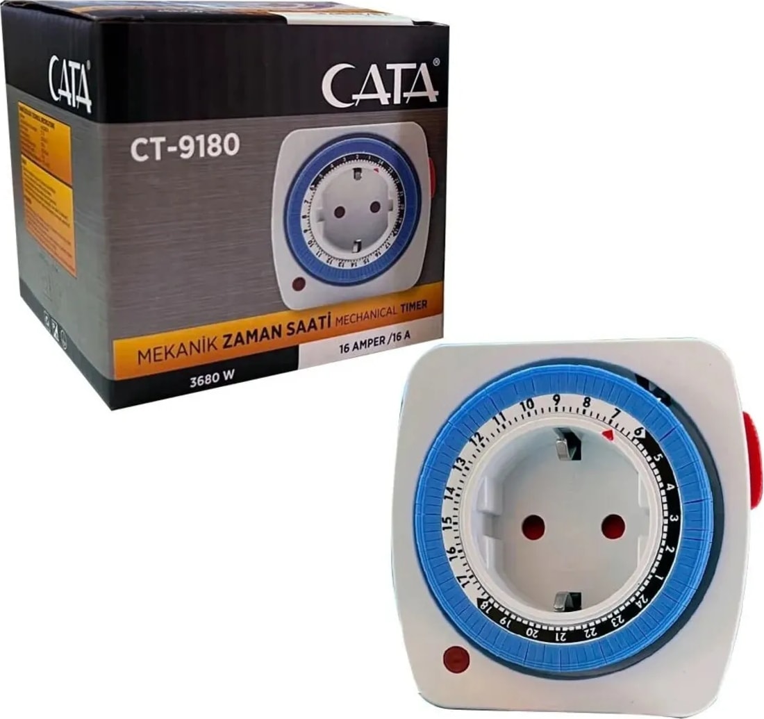 CT-9180 Zaman Ayarlı Priz Mekanik Ayarlanabilir Timer Saati