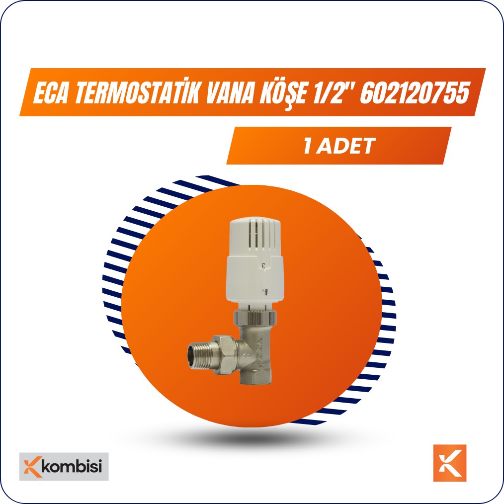 1/2" Termostatik Köşe Vana Eca