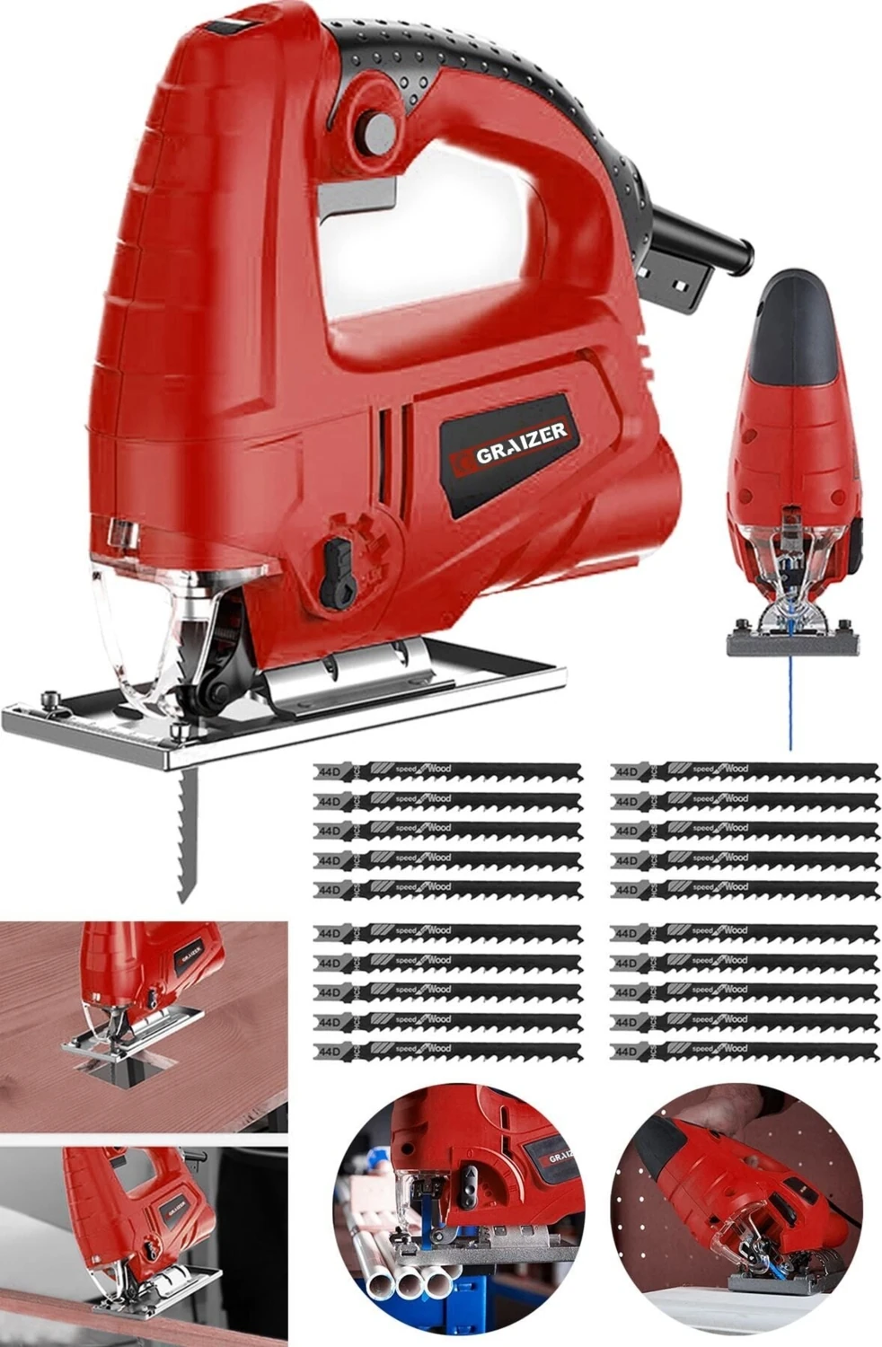 Alman 4000 W Sjs Metal Şanzuman 6 Kademe Devirli Bakır Sargili Dekupaj Testere makinesi 20