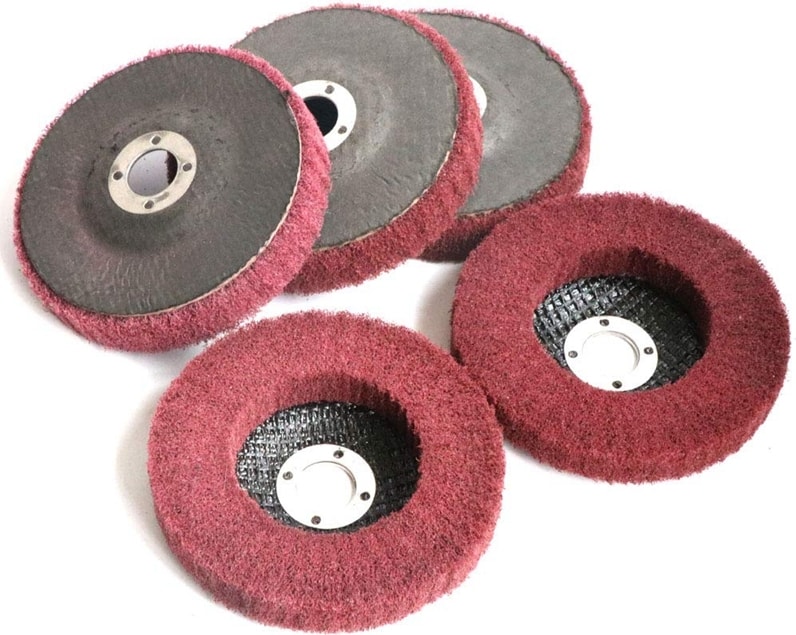 Adet 4 Inç Naylon Fiber Flap Disk Parlatma Taşlama, Açı Öğütücü Için Ovma Pedi Parlatıcı Tekerlek
