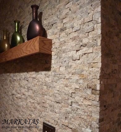 2,5x5cm Rustik Traverten Patlatma Mozaik