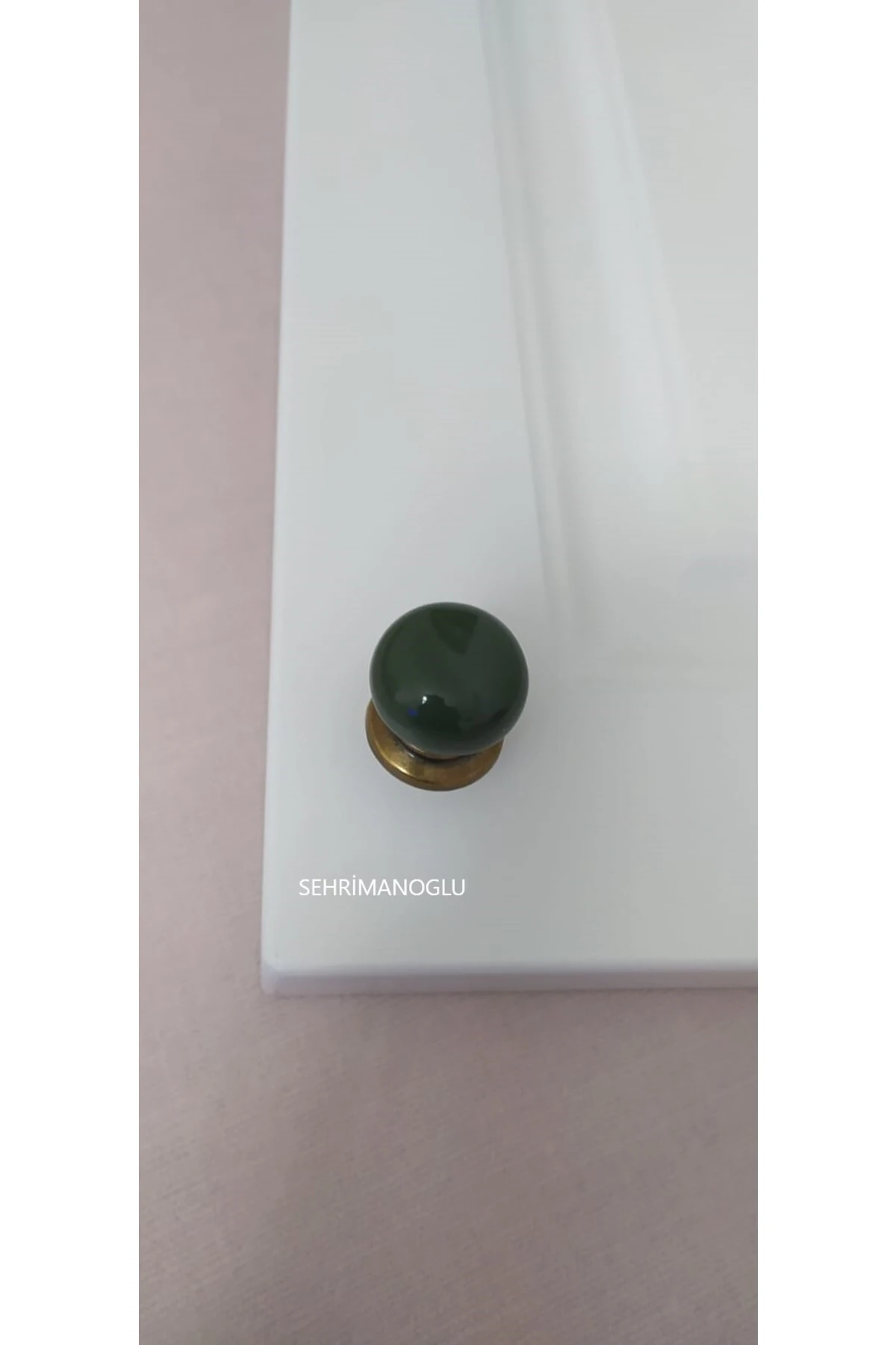 Bozburun Opak Yesıl Porselen Dugme Kulpmutfak Vestiyer Mobilya Kulpu Dolap Kulpu Çekmece Kulpu