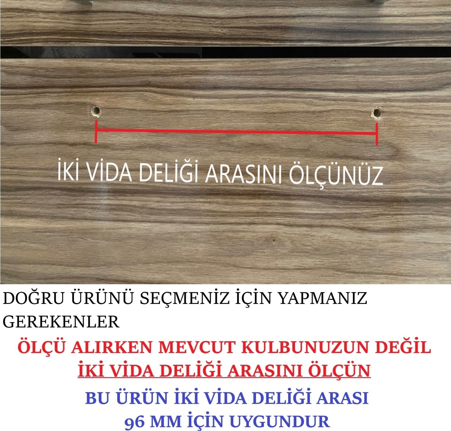 96 mm Polimer Dolap Kulpu 50 Adet Vidalı - 4X100 Tornavida Hediyeli