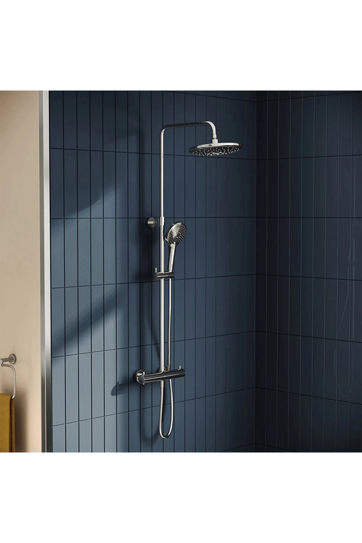 Duş Kolonu ve Termostatik Duş Bataryası Sistemi, AquaHeat Bliss 240 2F, A47205EXP