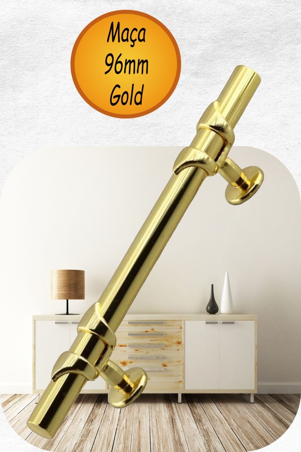 Maça Mobilya Çekmece Mutfak Dolabı Dolap Kulpları Kulbu Kulpu Altın Gold Metal Kulp 96 Mm-9.6 Cm.
