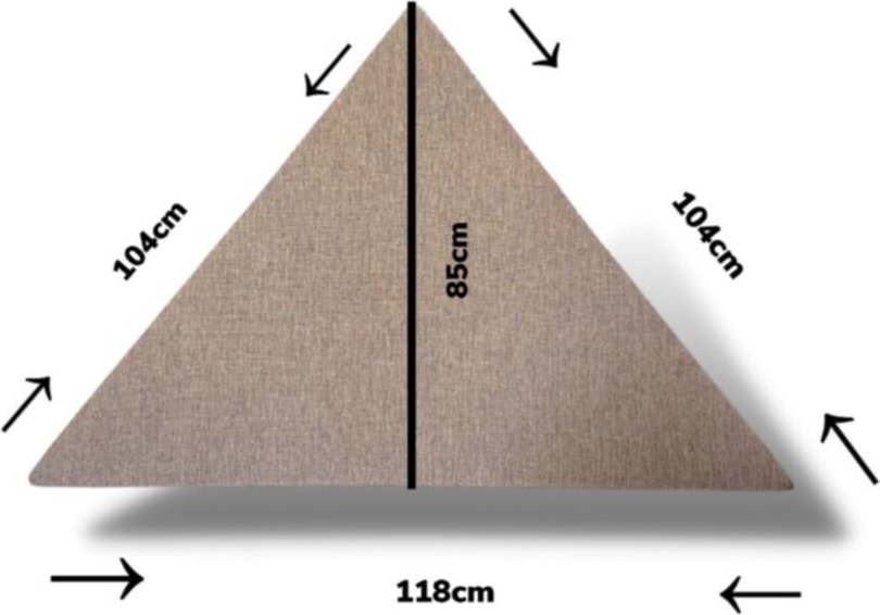 Kahverengi Akustik Üçgen Panel 104X104X118CM Kalınlık 40MM