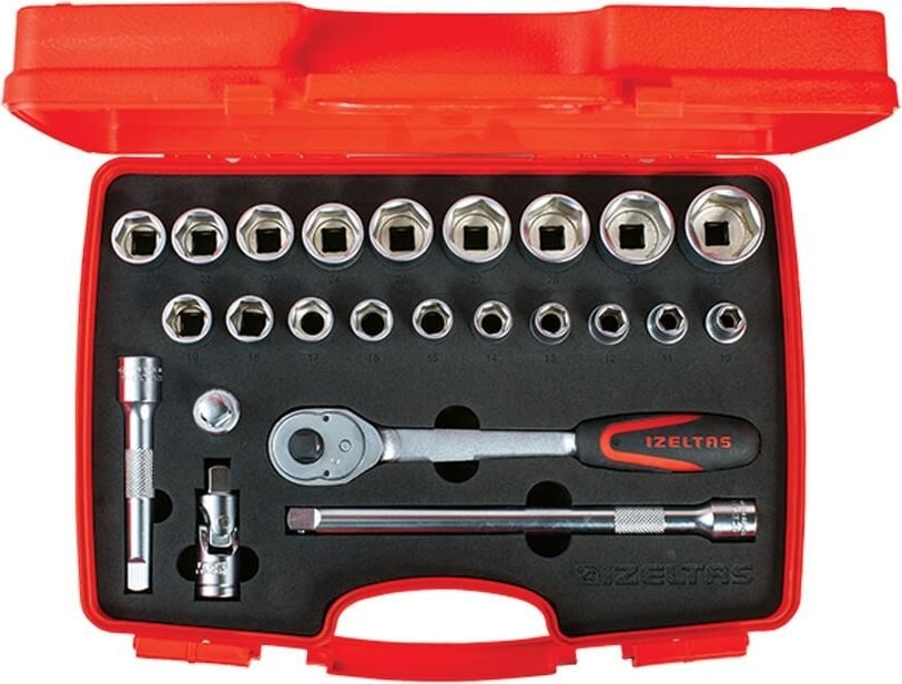 Izeltaş 1/2'' Altıköşe Lokma Anahtar Takımı 24 Parça