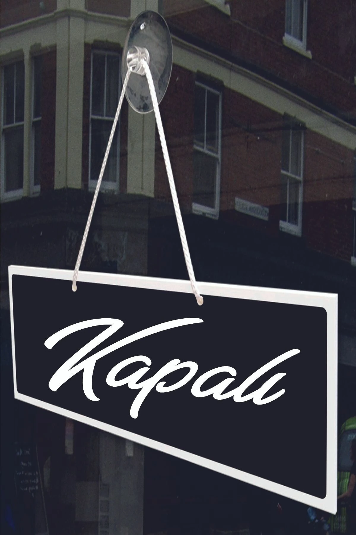 Ahşap Açık Kapalı Mağaza Kapı Yönlendirme Levhası Tabelası