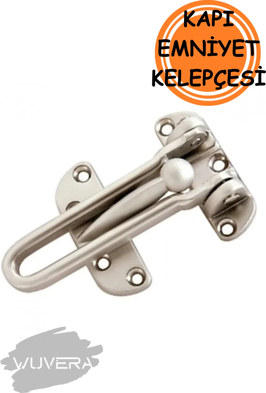 Çelik Kapı Emniyet Kelepçesi - Saten Gri Renk ile Güvenliğinizi Güçlendirin