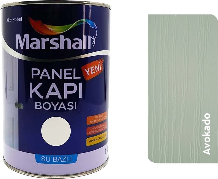 Su Bazlı Panel Kapı Boyası 1 Litre Avokado