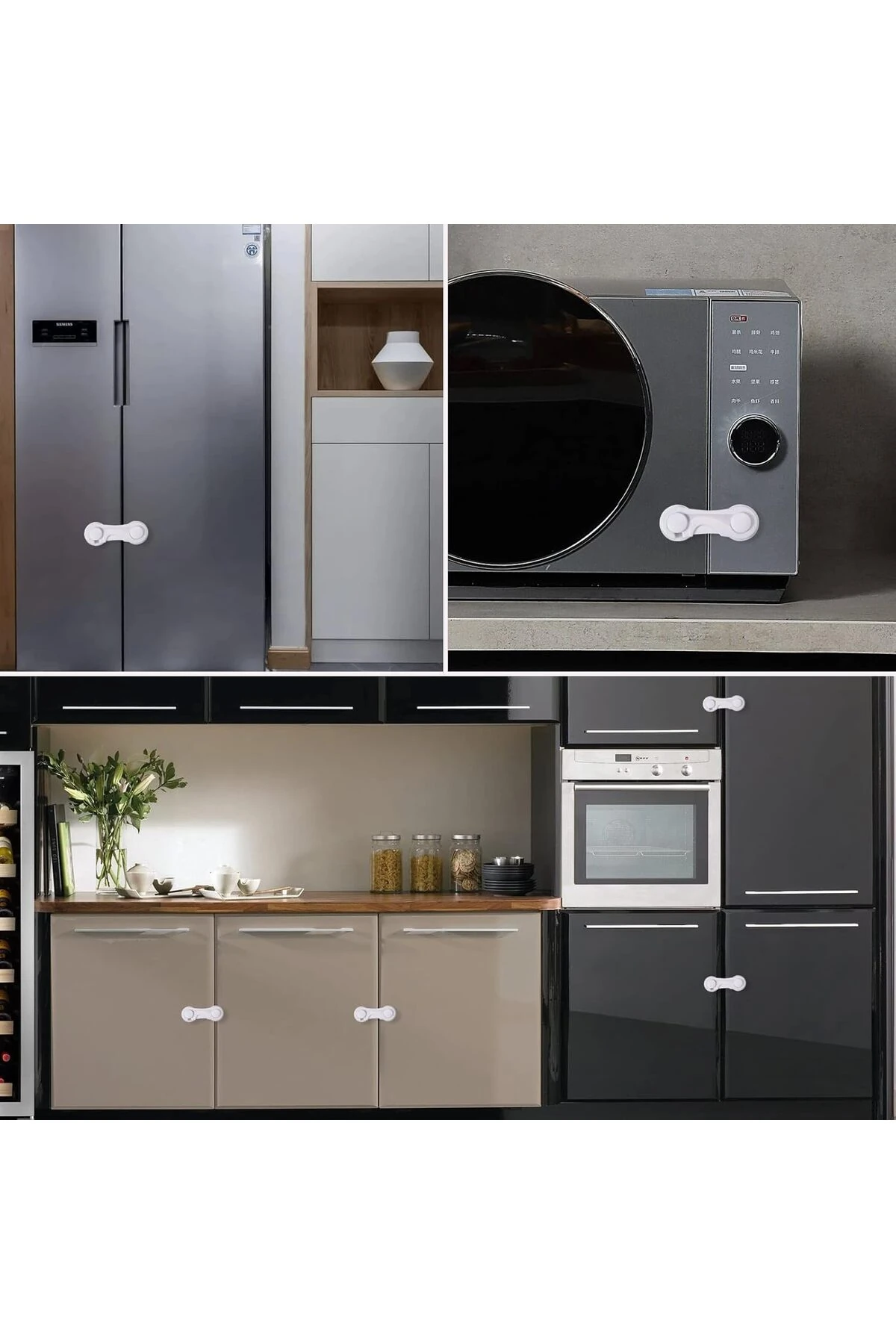 (10 ADET) Çok Amaçlı Dolap Kilidi Seti Bebek Ve Çocuk Güvenlik Kilidi