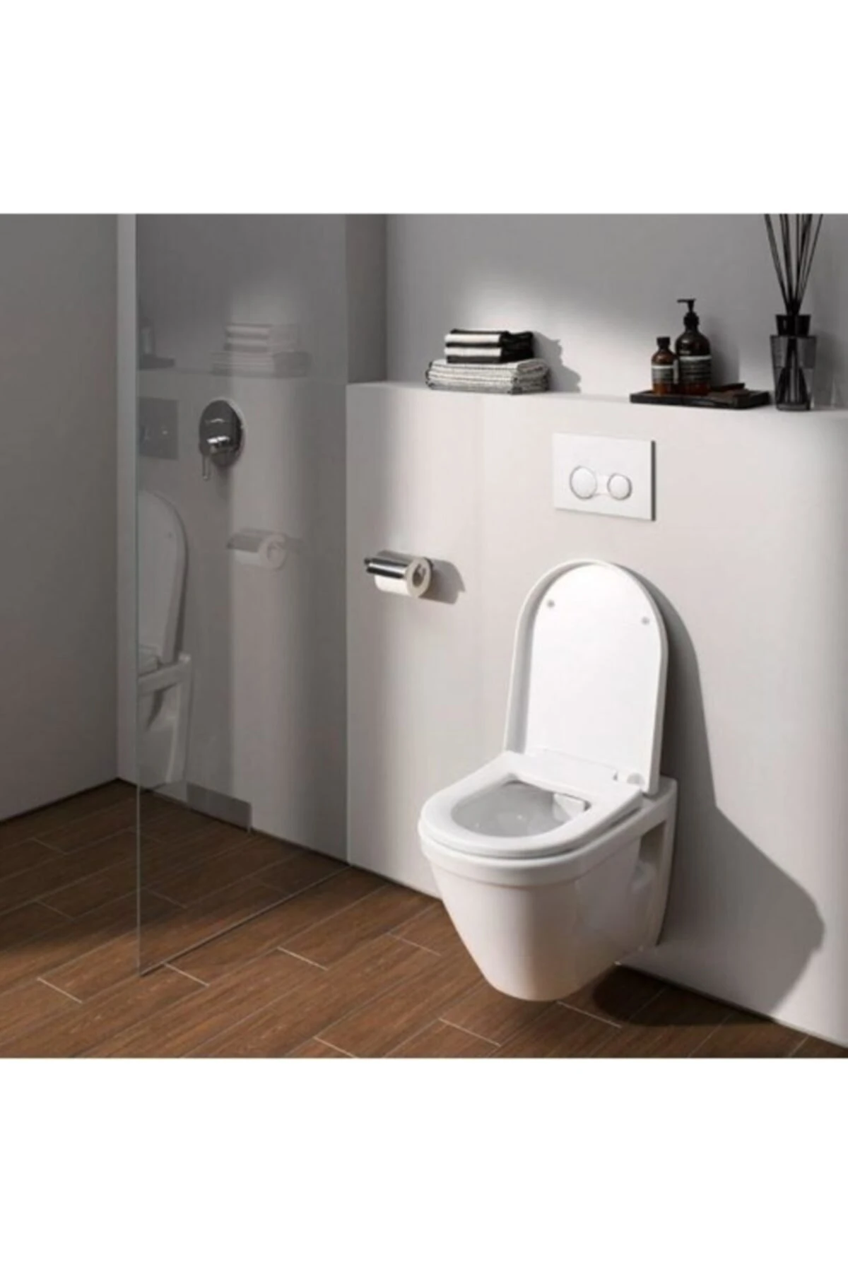 S50 Asma Klozet Taharet Borulu 54 Cm 5618l003-0850 + Klozet Kapağı