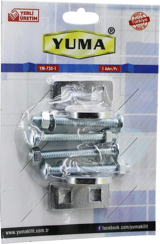 Yuma YM-730-1 Kapı Emniyet Rezesi Asma Kilit Takılabilir Menteşe (5263)
