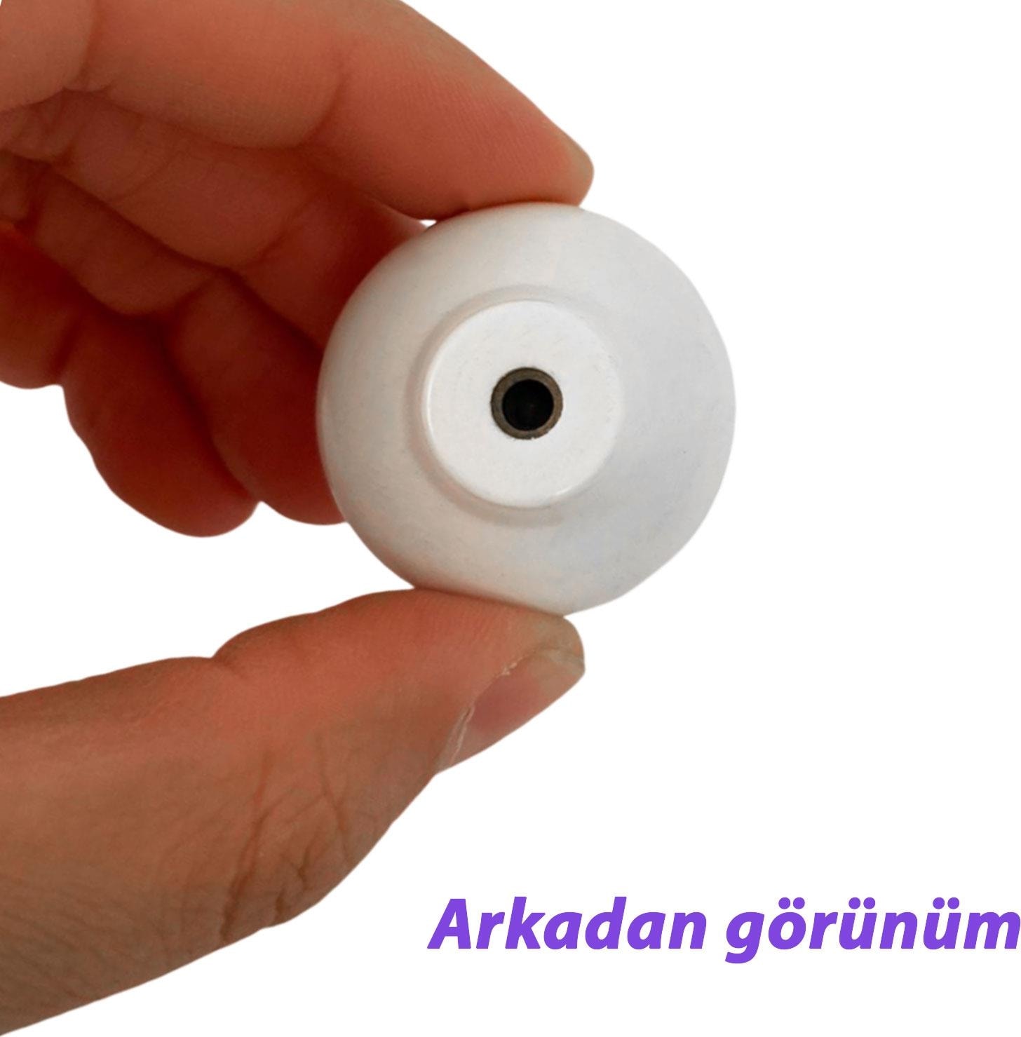 8 Adet Menekşe Kulp Beyaz Polimer Düğme Kulp Mantar Mobilya Mutfak Dolabı Çekmece Kulbu