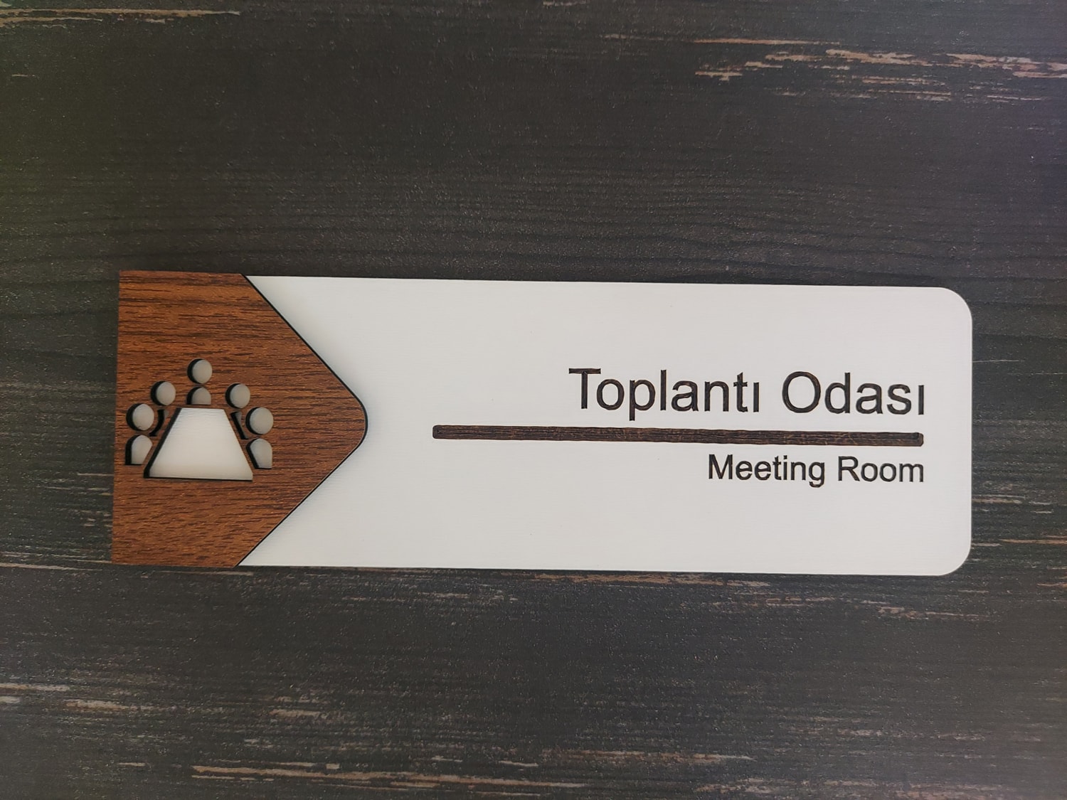 Toplantı Odası Ofis Oda Kapı İsimliği Yönlendirme Tabelası Levhası Kişiselleştirilebilir