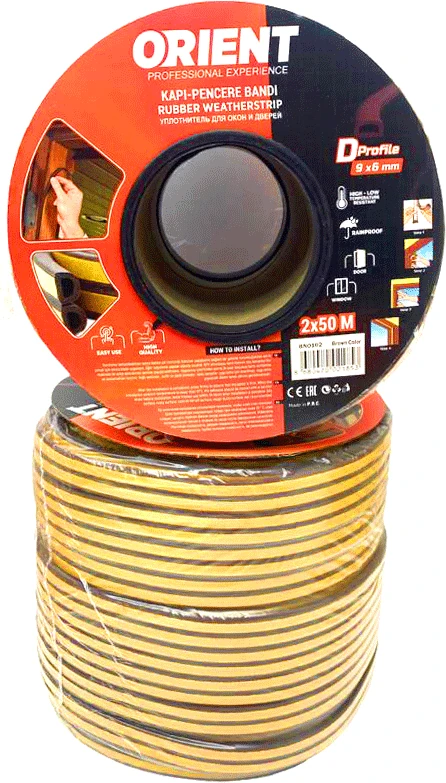 Kahverengi 100MT2X50MTBOBİN Fitil Kapı Pencere Bant (K95)