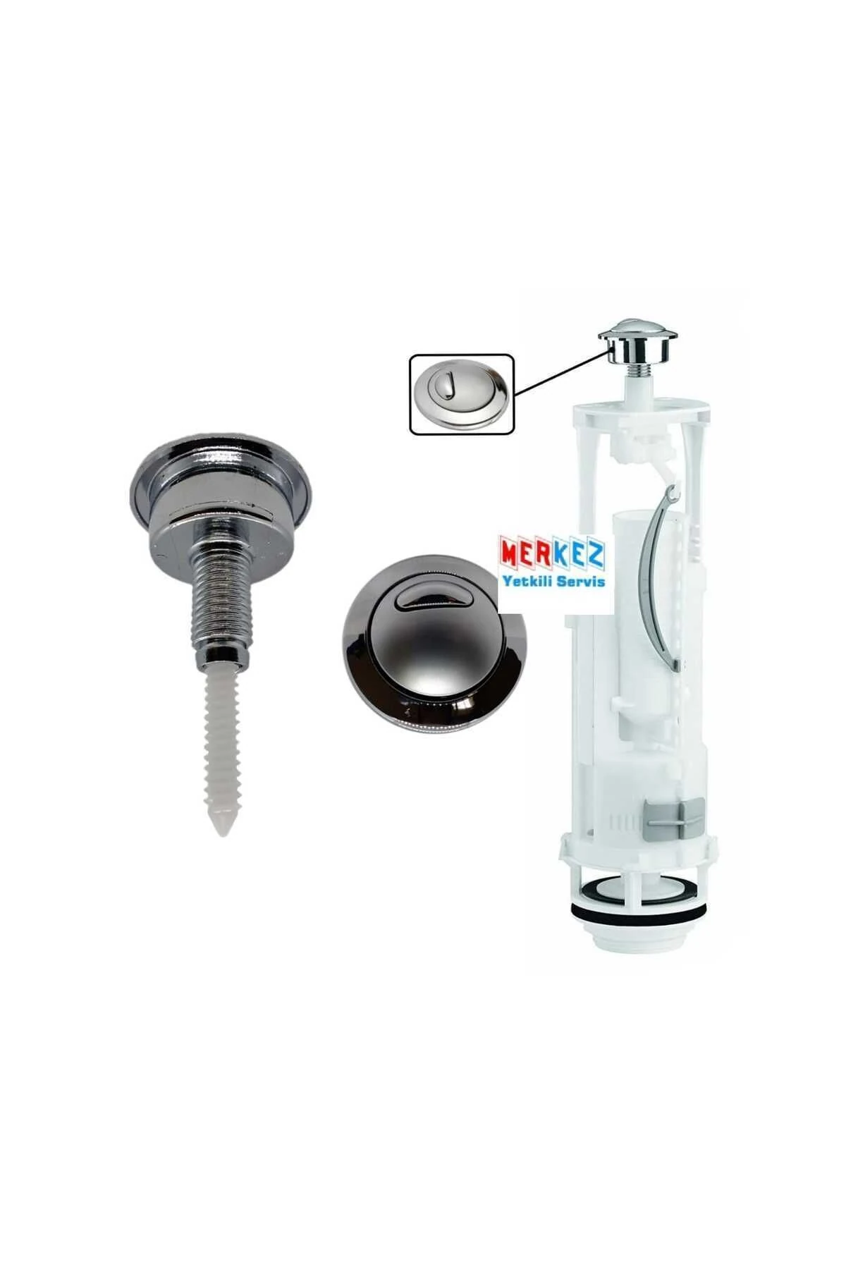 Klozet İç Takım Bas Butonu Rezervuar Sifon Basma Düğmesi