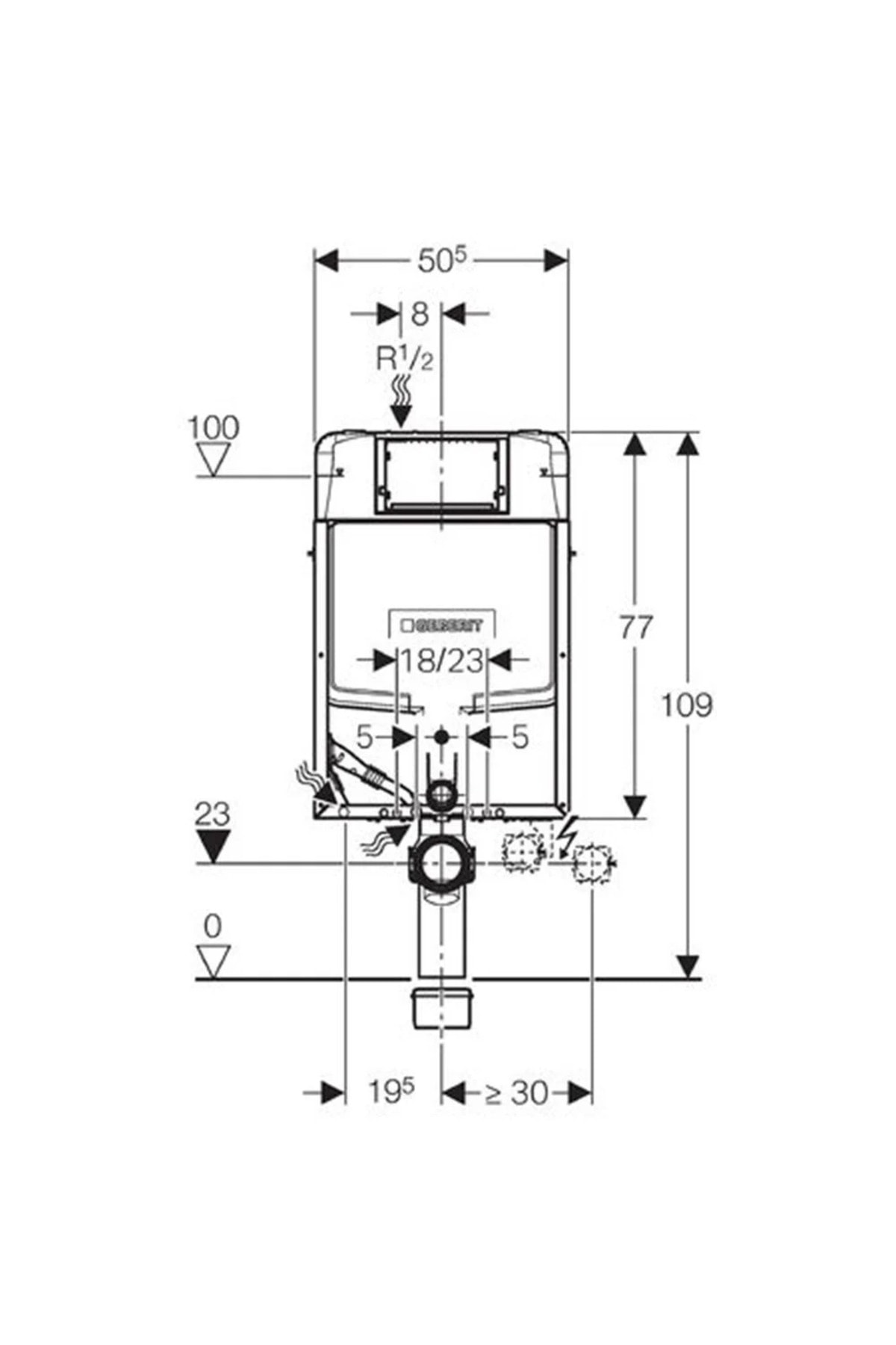 Alpha Tuğla 8cm Ince Tip Gömme Rezervuar Seti 110.792.00.1 - 616.004.21.1 - 115.883.jq.1