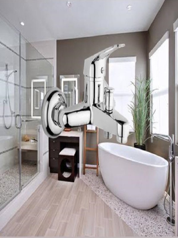 Banyo Bataryası Kare Siyah Duş Başlığı Batarya Seti