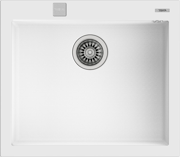 FORSQUARE 50.40 TG ARTIC WHITE Ankastre Kumanda Sifonlu Granit Eviye Beyaz 50 cm 115230009