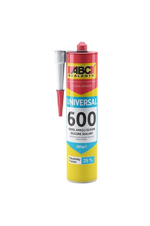 5 Adet Abc 600 Genel Amaçlı Silikon 280 gr Şeffaf