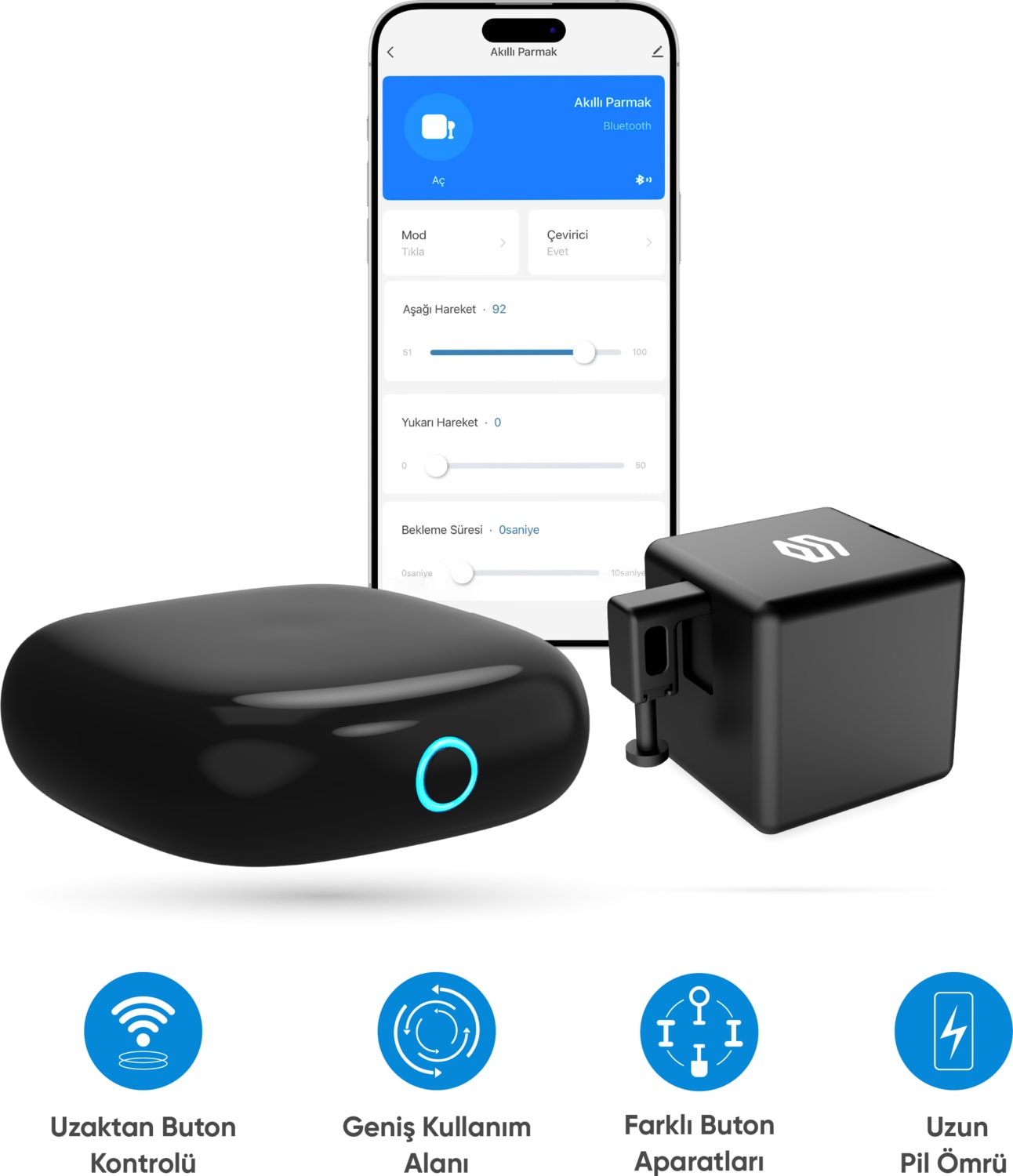 Akıllı Parmak + Bluetooth Ağ Geçidi Wi-Fi ile Uzaktan Erişim