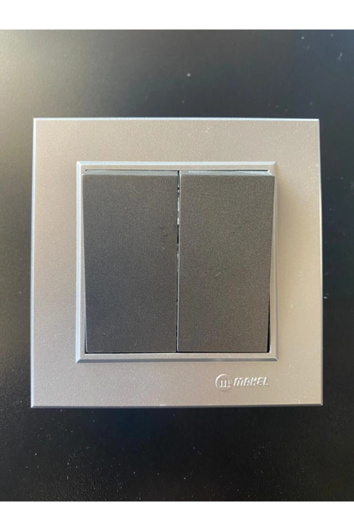 Karea Çerçeve Gümüş Içi Füme Ikili Anahtar Komütatör 10 Ad