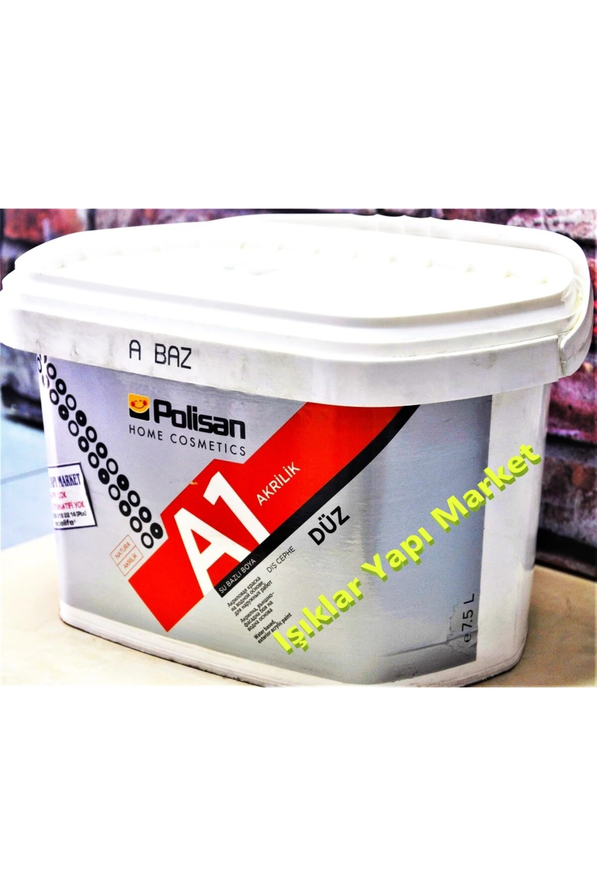 Dış Cephe Boyası-a1 Akrilik Düz-15litre(20KG.)-cd-8213 Bahama Beyazı