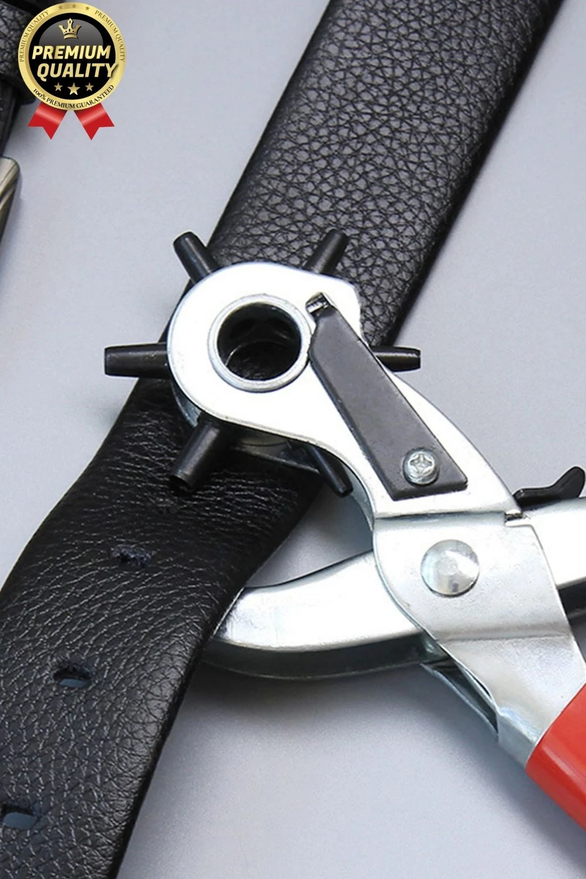 Çok Fonksiyonlu Paslanmaz Çelik Delik Açma Aleti 6 Başlıklı Kumaş Deri Pantolon Kemer Delme Pensesi