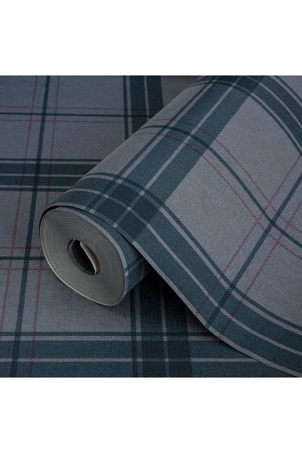 Alfa Burberry Çizgili Kareli Desen Duvar Kağıdı Non-woven Kağıt Taban Vinil Kaplı(3714-4)