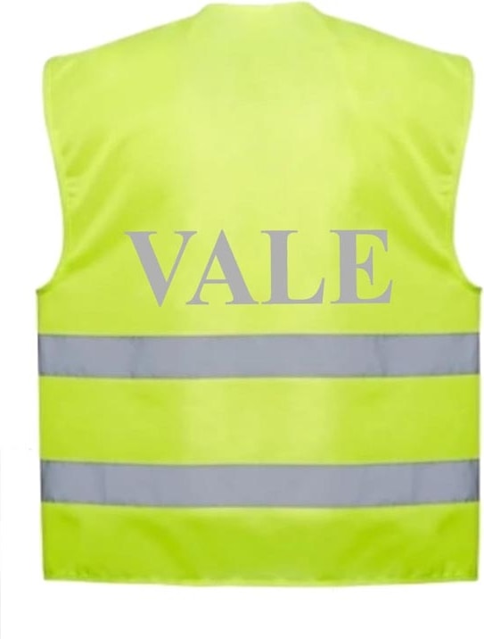 Vale Yazılı Sarı Renk Reflektörlü Ikaz Yeleği x 3 Adet