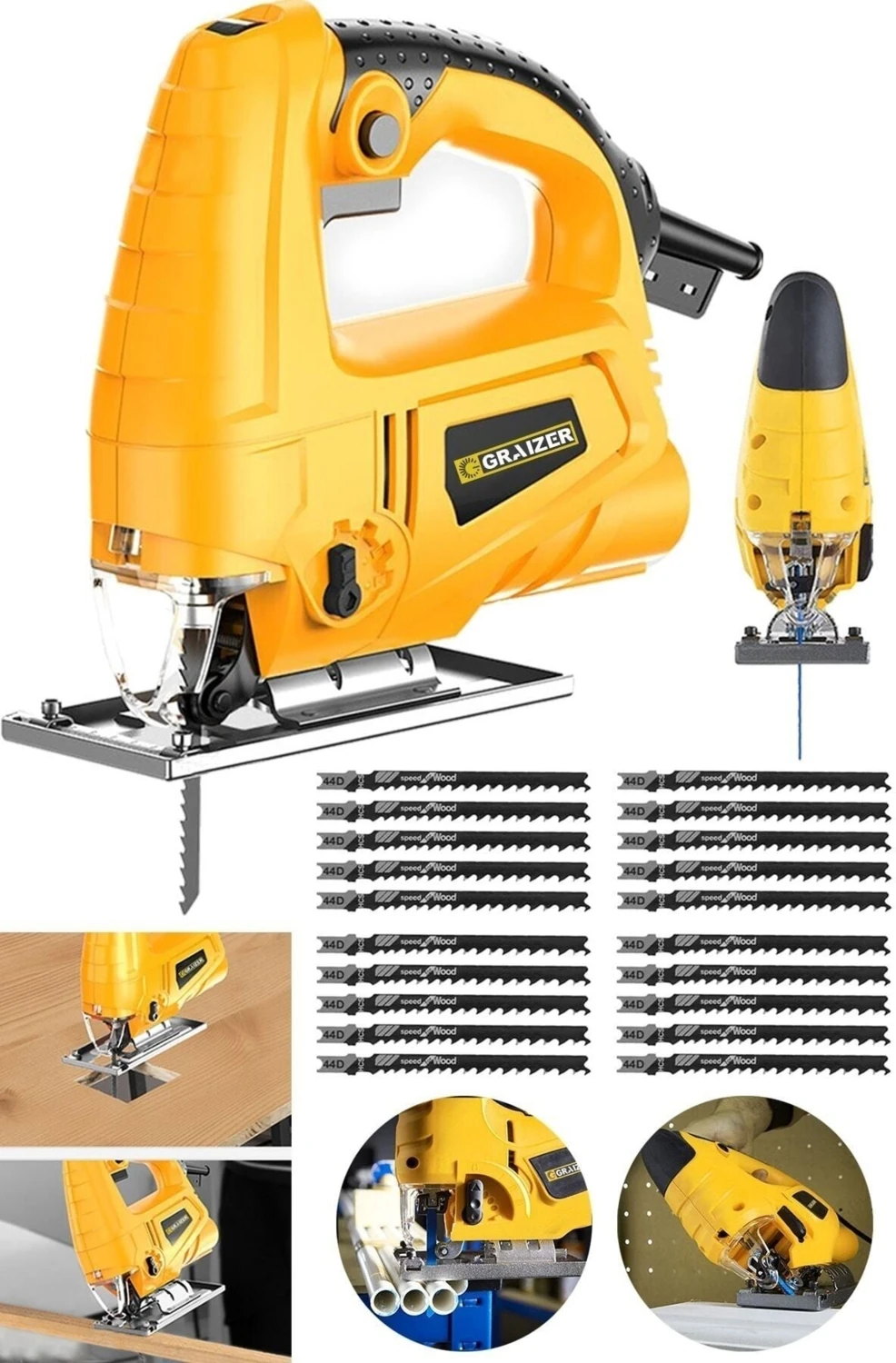 Alman 4000 W Sjs Metal Şanzuman 6 Kademe Devirli Bakır Sargılı Dekupaj Testere makinesi S