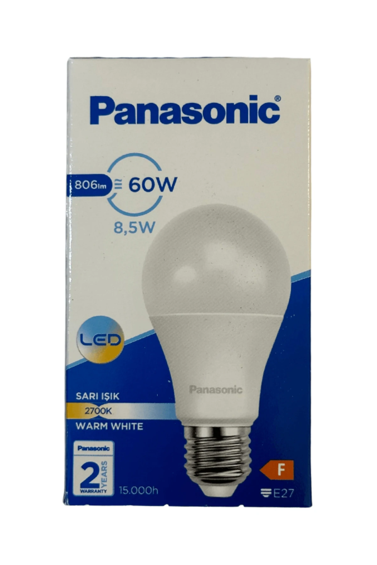 8,5W (60W) 2700K (Sarı Işık) E27 Duylu Led Ampul (2 Adet)