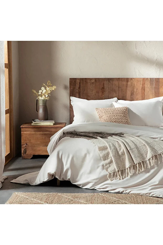 Cıelo Bambu Nevresim Takımı 200x220 Cm Açık Bej