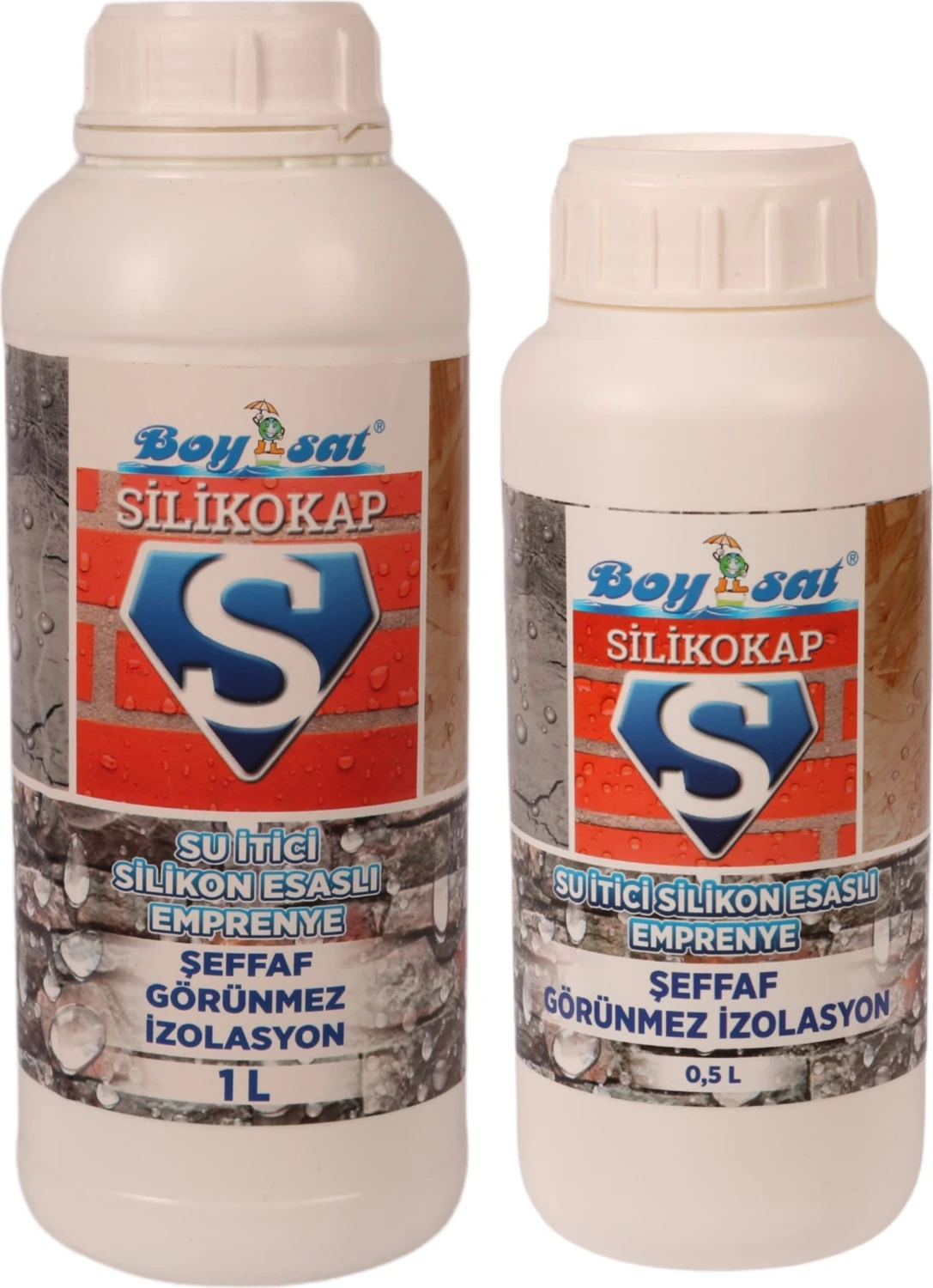Silikonlu Izolasyon Çözüm Paketi 1.5 Lt Silikokap Şeffaf 0.5 Lt+ 1 Lt