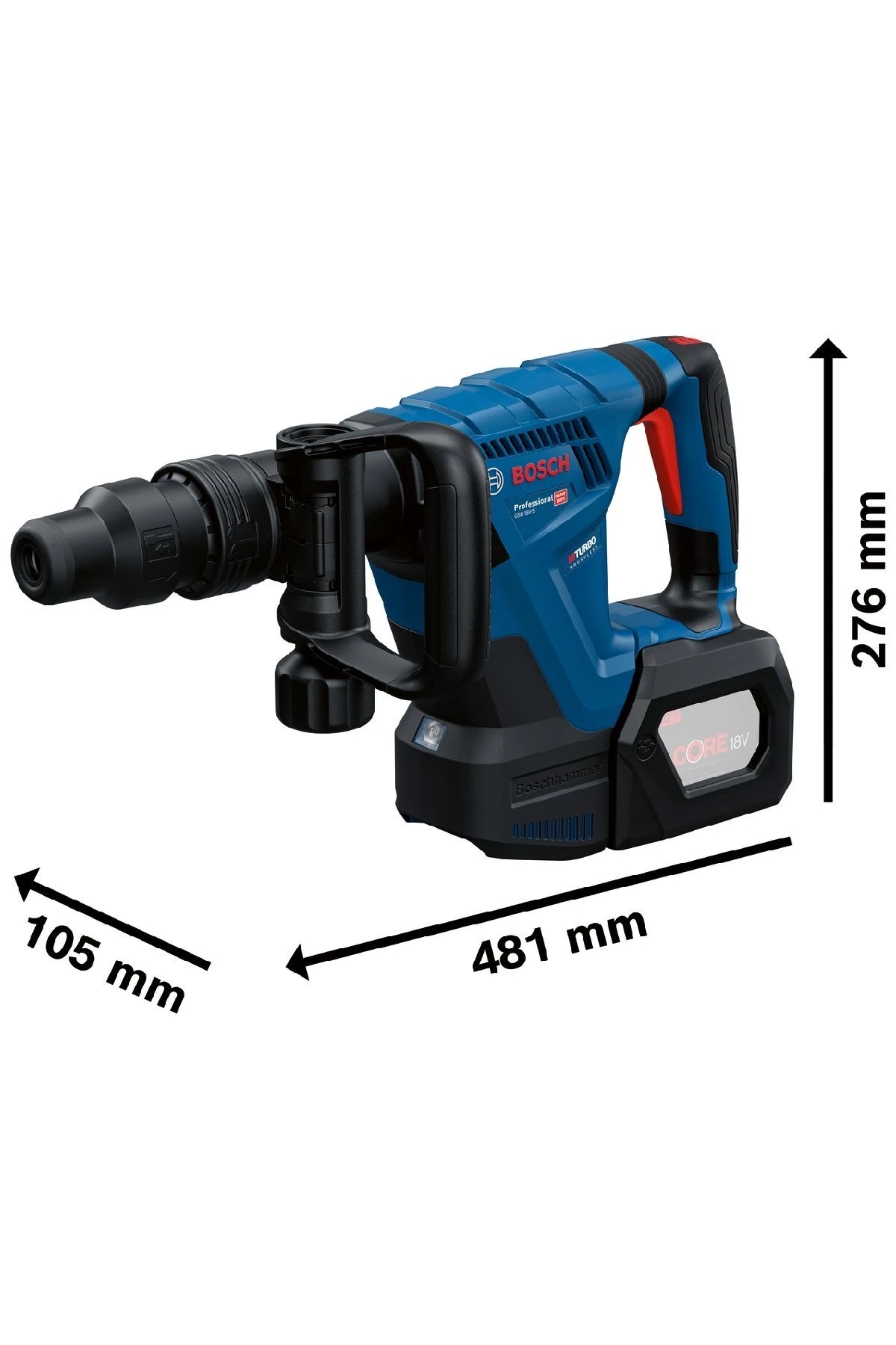 GSH 18V-5 Professional SOLO (Akü ve Şarj Cihazı Dahil Değil) Akülü Kırıcı - 0611918200