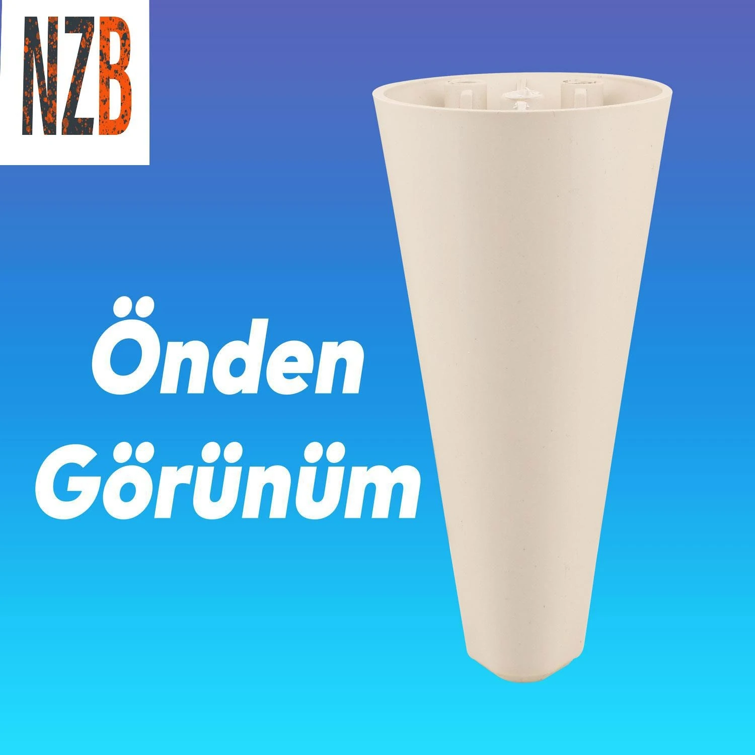 Lüks Mobilya Kanepe Sehpa Tv Ünitesi Koltuk Ayağı 14 cm Krem Baza Ayak