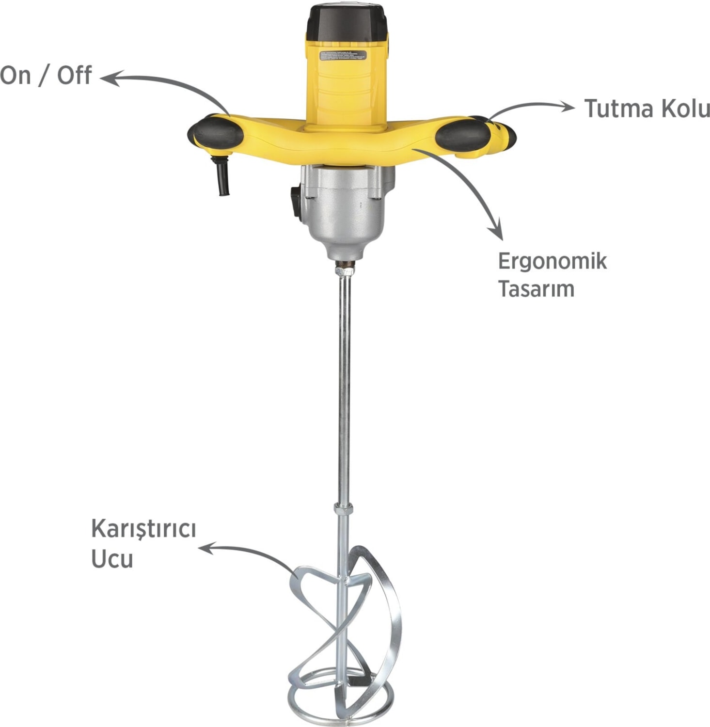 RTM396 Elektrikli Boya ve Harç Karıştırıcı 1800 W 140 mm