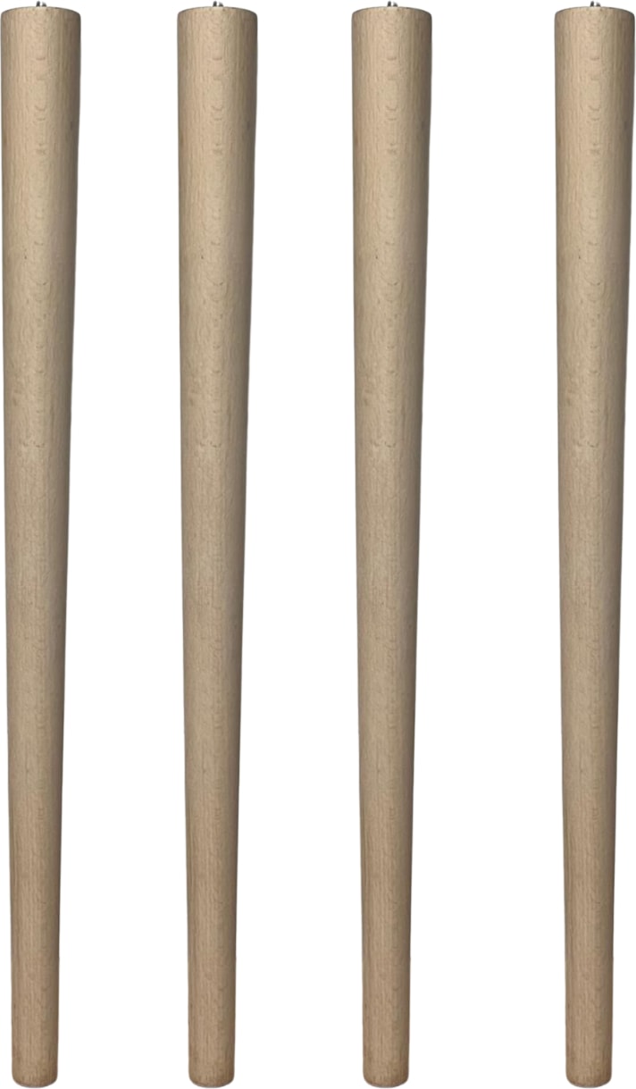 Ham 60 cm Konik Ahşap Mobilya Ayağı – 4 Adet (Masa, Konsol, Sehpa, Tv Ünitesi Için – Bağlantı Aparatları ve Vidalar Dahil)