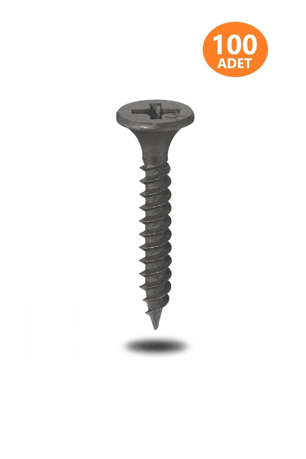 Sivri Uçlu Siyah Alçıpan Vidası 3.5x25 Sık Dişli Vida